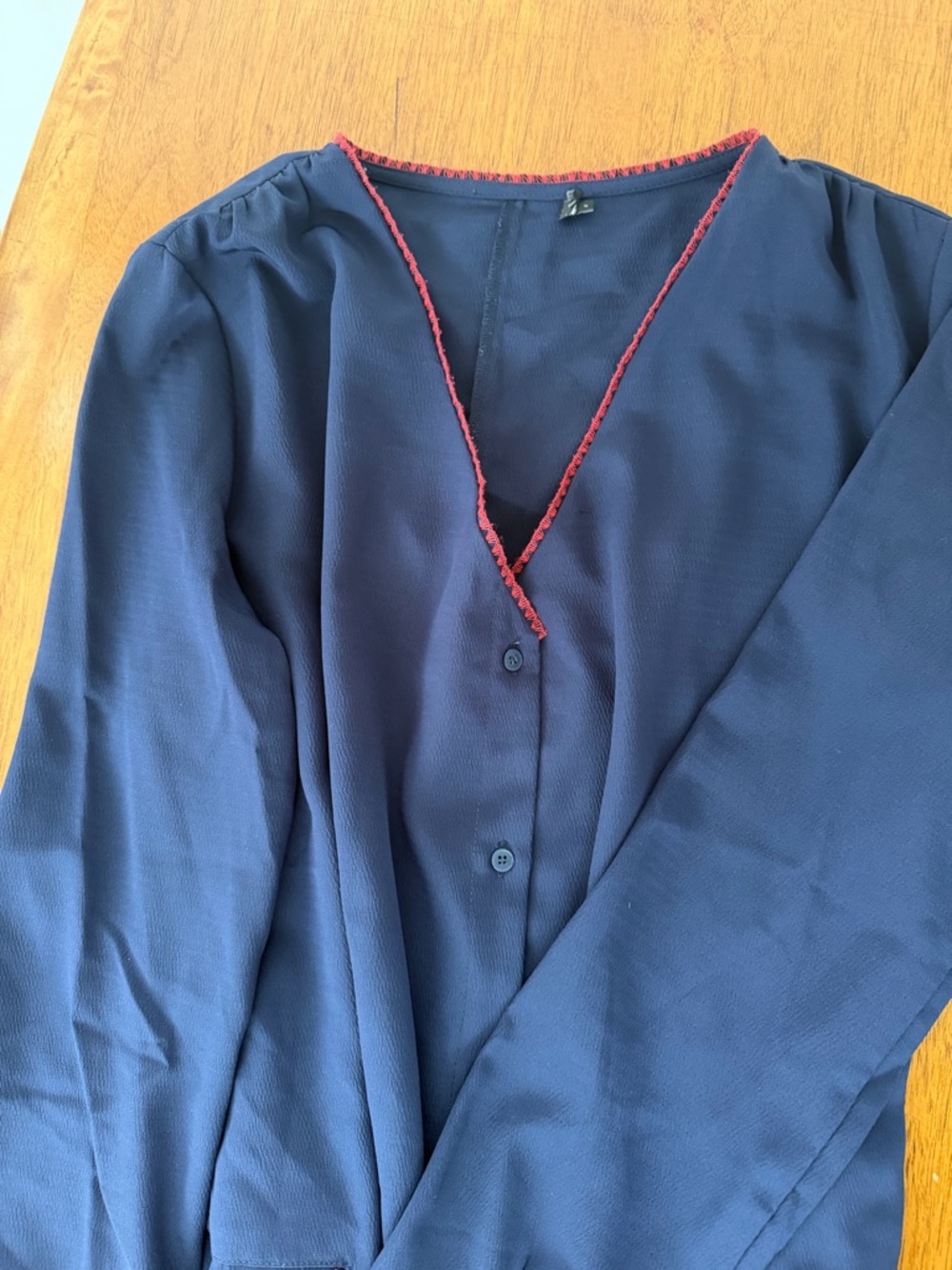 Hatch Emmanuelle Navy Jumpsuit with Red Trim